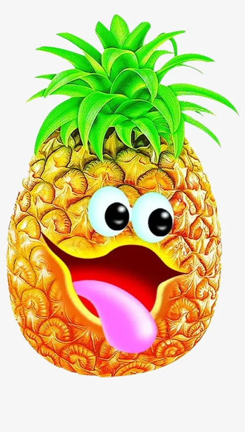菠萝卡通人物免抠