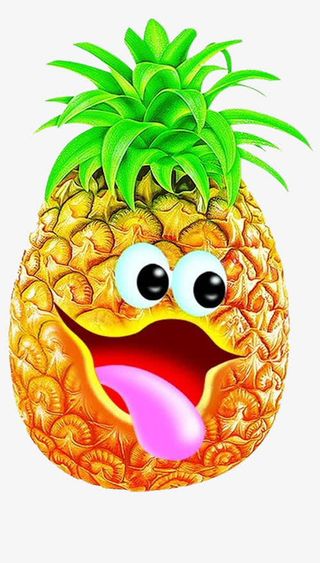 菠萝卡通人物免抠