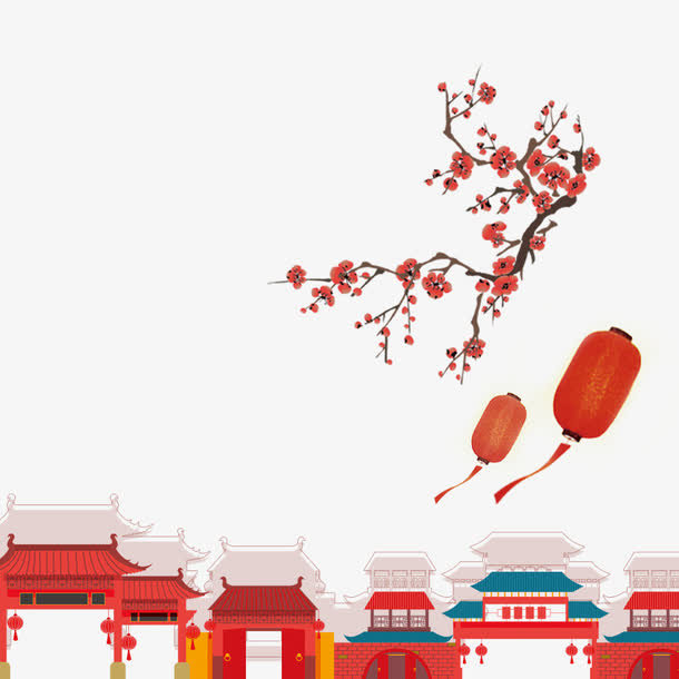 中国风梅花中秋淘宝免抠