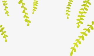 绿色创意春天树枝免抠