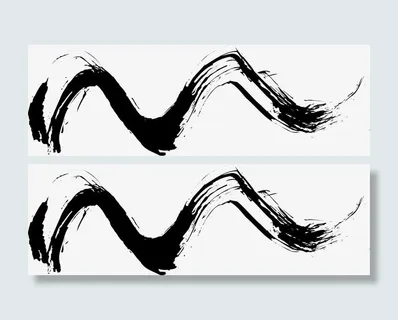 曲线波浪图形免抠