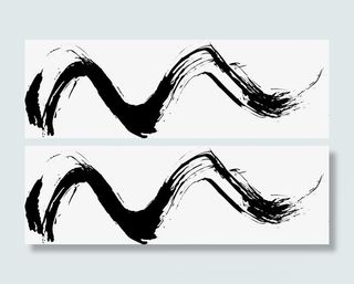 曲线波浪图形免抠