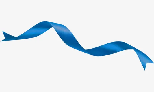 蓝色丝带免抠