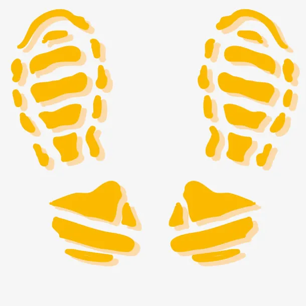 走路印迹脚印免抠