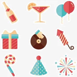 新年元素贴纸免抠