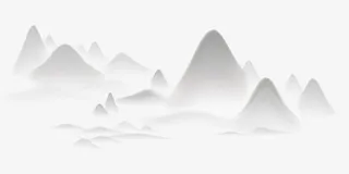 古典中国风水墨山水免抠