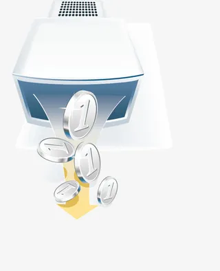 立体金币图形免抠