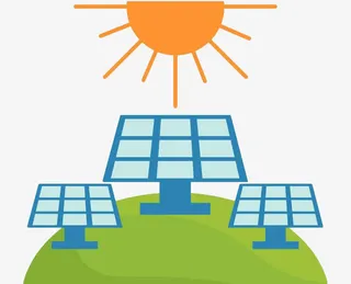 手绘扁平能源发电装置免抠