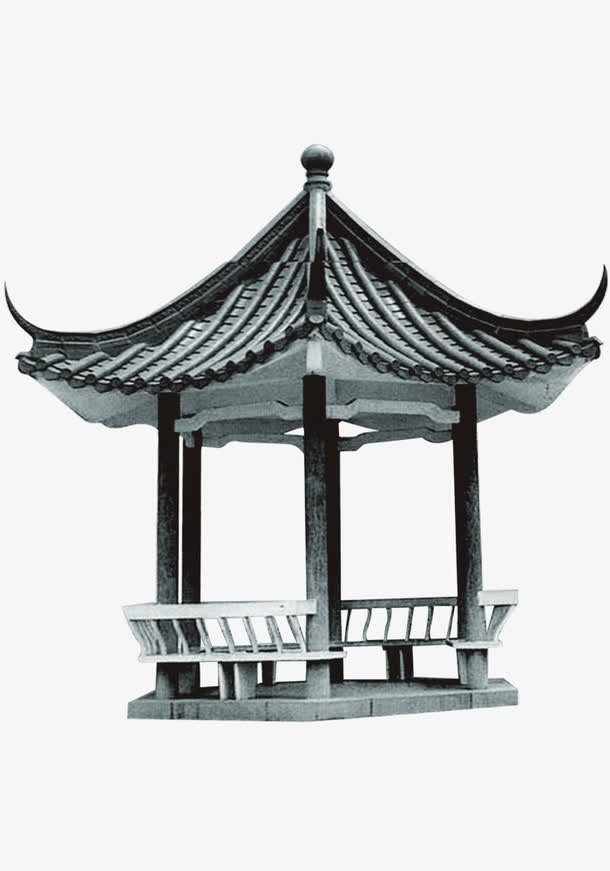 三角凉亭免抠