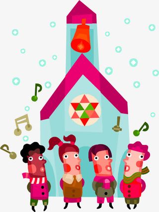 欢乐水彩卡通免抠