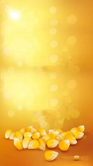 金色虚幻玉米黄色H5背景高清