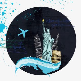 海外留学自由女神免抠