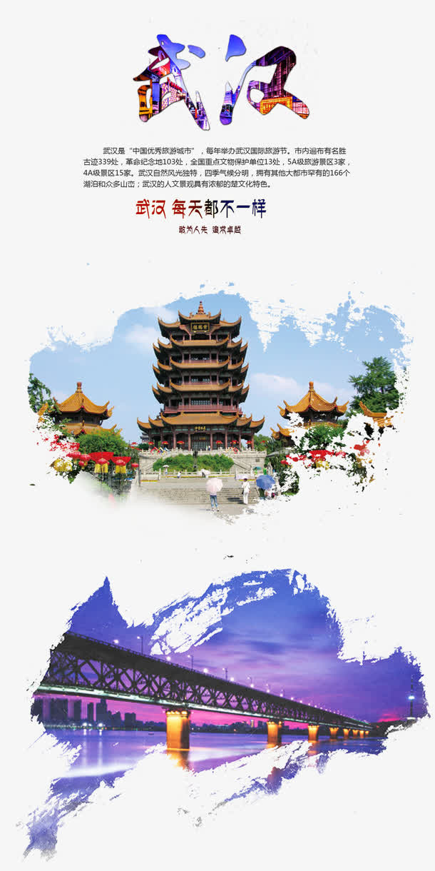 武汉旅游宣传免抠