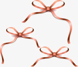 粉色丝带边框矢量图免抠