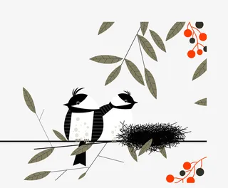 树枝上的乌鸦免抠