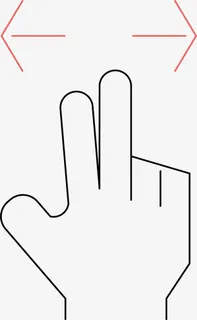 左右点击滑动的手势素材图免抠