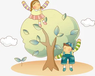 玩耍的小朋友免抠