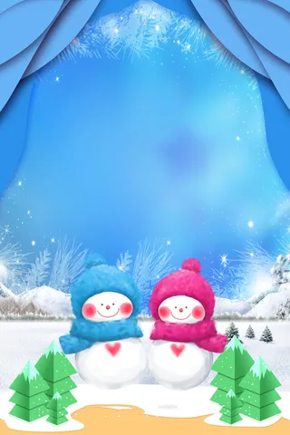 卡通手绘二十四节气海报背景素材高清