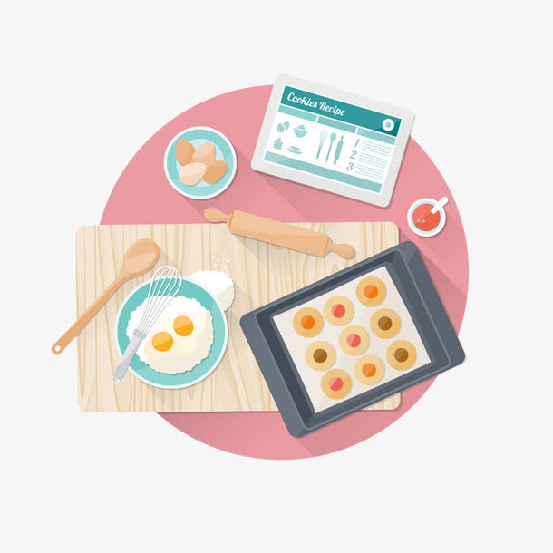 一桌子美食图案免抠