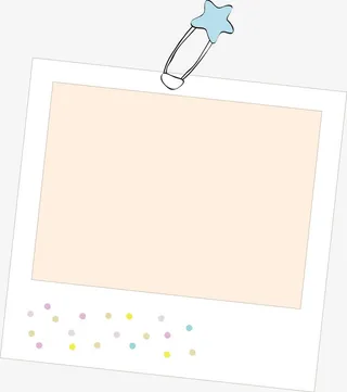 手绘卡通边框照片框免抠