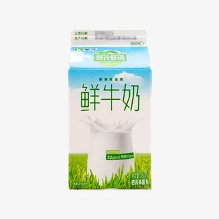 现代牧场鲜牛奶4免抠