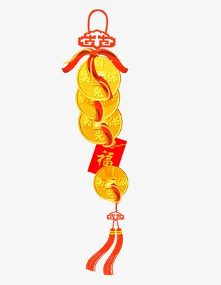 一串铜钱免抠