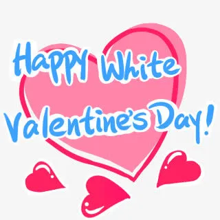 白色情人节桃形字体设计免抠
