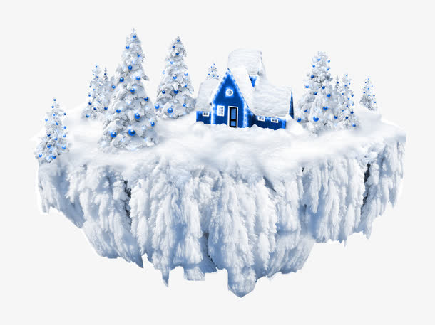 冰雪小屋免抠
