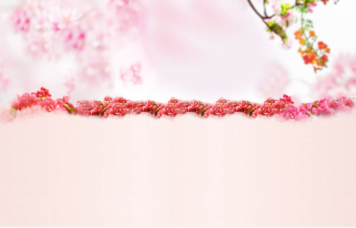 妇女节浪漫粉色花朵海报背景素材高清