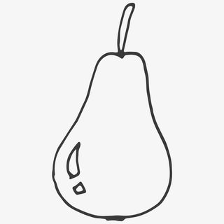 线描一个梨免抠