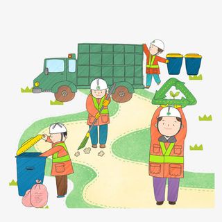 卡通环卫工免抠
