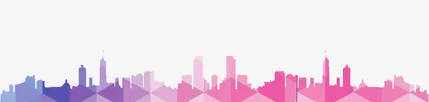 几何城市建筑剪影免抠