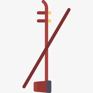 二胡 卡通 图标 免扣免抠