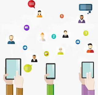 卡通社交生活人脉矢量素材免抠