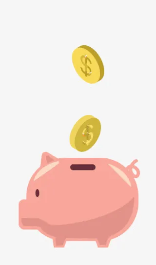 h5素材小猪钱罐免抠
