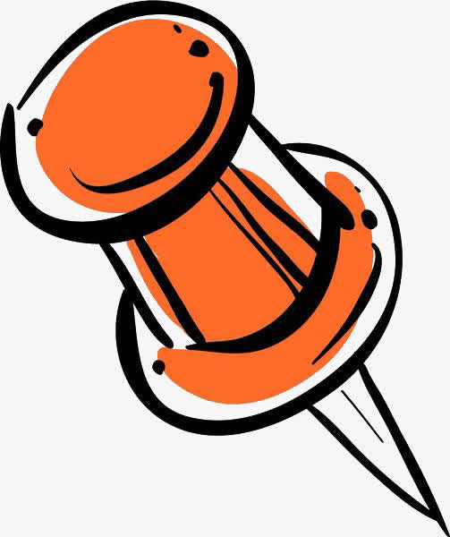 矢量手绘线条图钉免抠