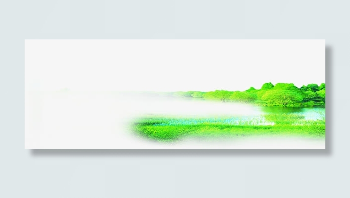 绿树与清潭远景免抠