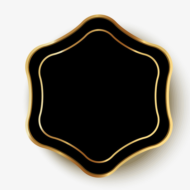 黑色多边形金属边框免抠图标元素