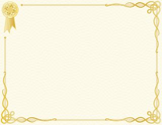 金色花纹证书背景素材高清