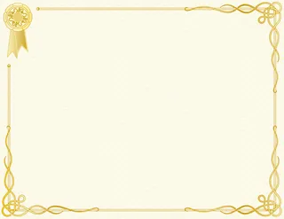 金色花纹证书背景素材高清