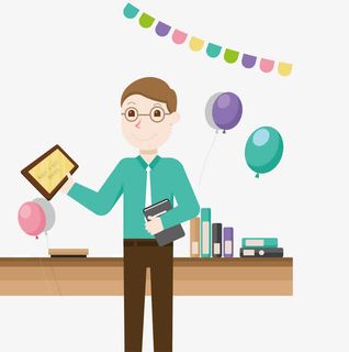 教师男子设计免抠