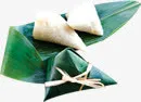 端午节白色粽子绿色芦苇叶子免抠