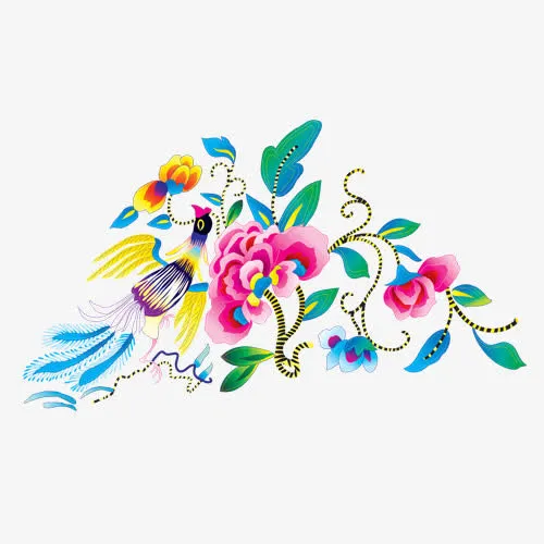 中国式 古典绣花免抠