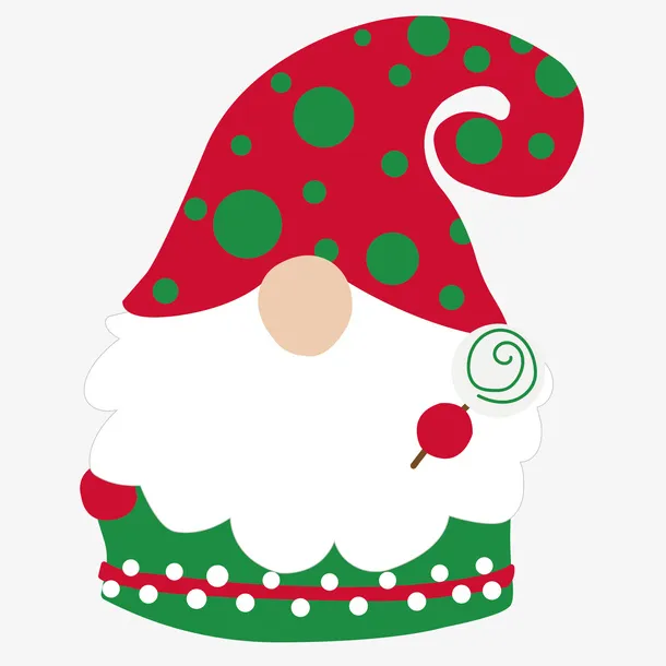 卡通手绘圣诞节节日小矮人免抠