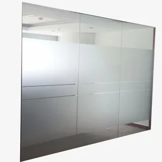 办公区磨砂玻璃效果图免抠