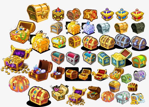 各式宝箱素材免抠