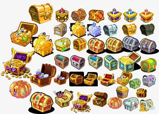 各式宝箱素材免抠