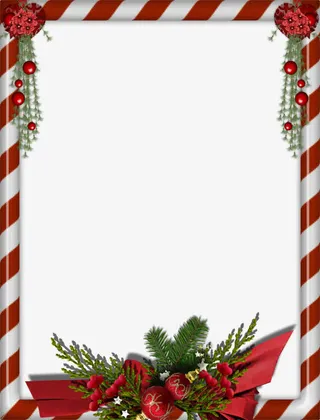 圣诞节日边框纹理装饰免抠
