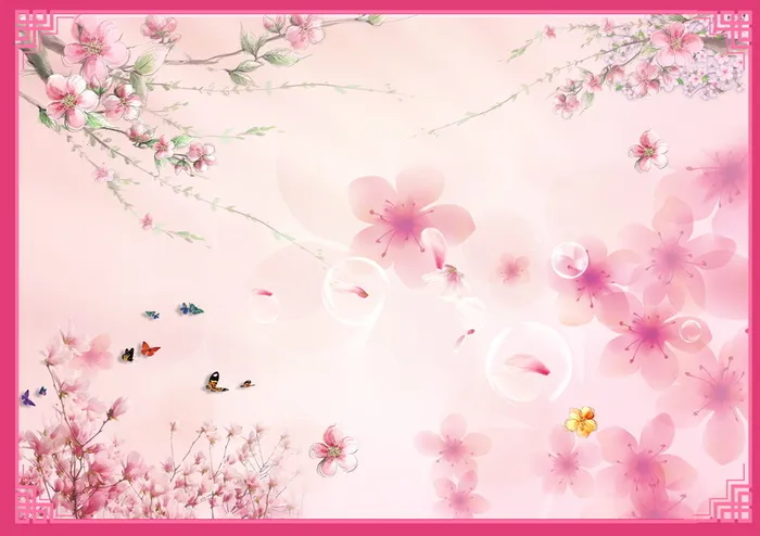 桃色背景 花瓣高清