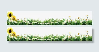 野花小草向日葵免抠